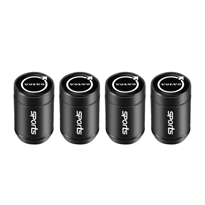 4Pcs 3D Aluminum Alloy Car Wheel Tire Air Valve Dust Caps For Volvo XC90 V90 V60 XC60 V40 S80 S60 S90 C40 XC40 V70 XC70 C30 C70