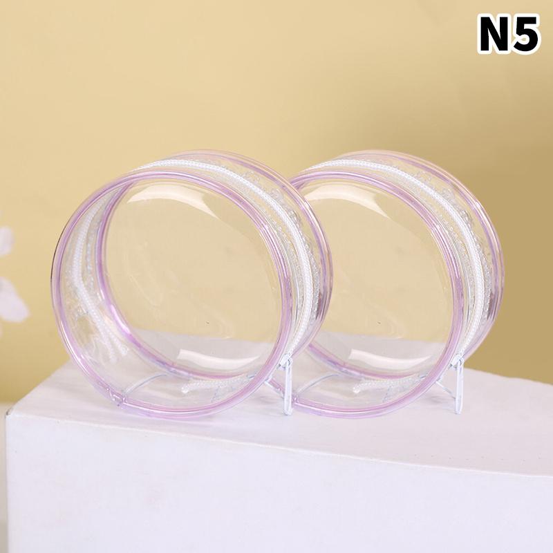 

Круглый ПВХ-мешок для хранения Mystery Box Утолщенный прозрачный чехол для хранения Органайзер-коробка с двойной молнией Сумка для ключей Кукольная сумка