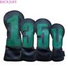 PU Leather Golf Club Cover 1 3 5 U Embroidered Portable Driver Fairway Multifunctional Golf Club Head