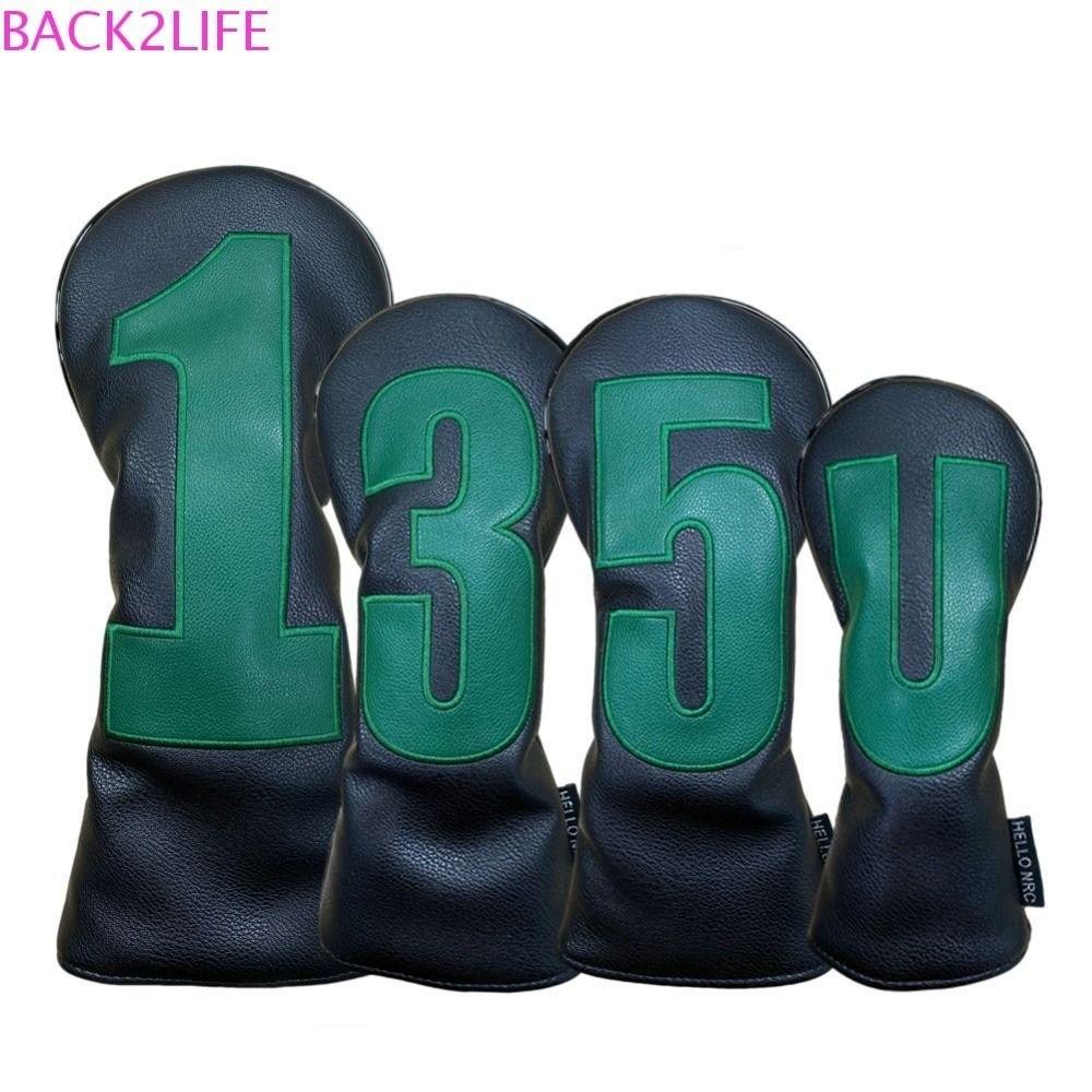 PU Leather Golf Club Cover 1 3 5 U Embroidered Portable Driver Fairway Multifunctional Golf Club Head
