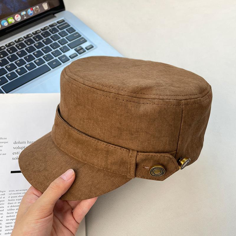 Duck Beret Women's Autumn and Winter Retro Versatile Newsboy Hat British Retro Painter Hat Big Head Circumference Octagonal Hat