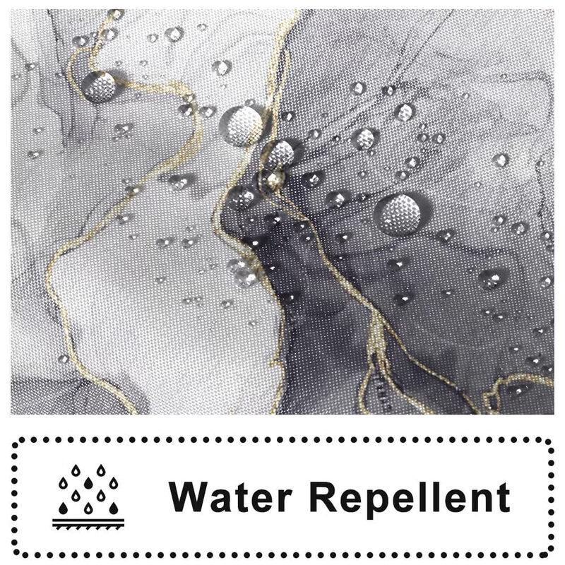 Handon Modern Gradient Marble Waterproof Shower Curtain