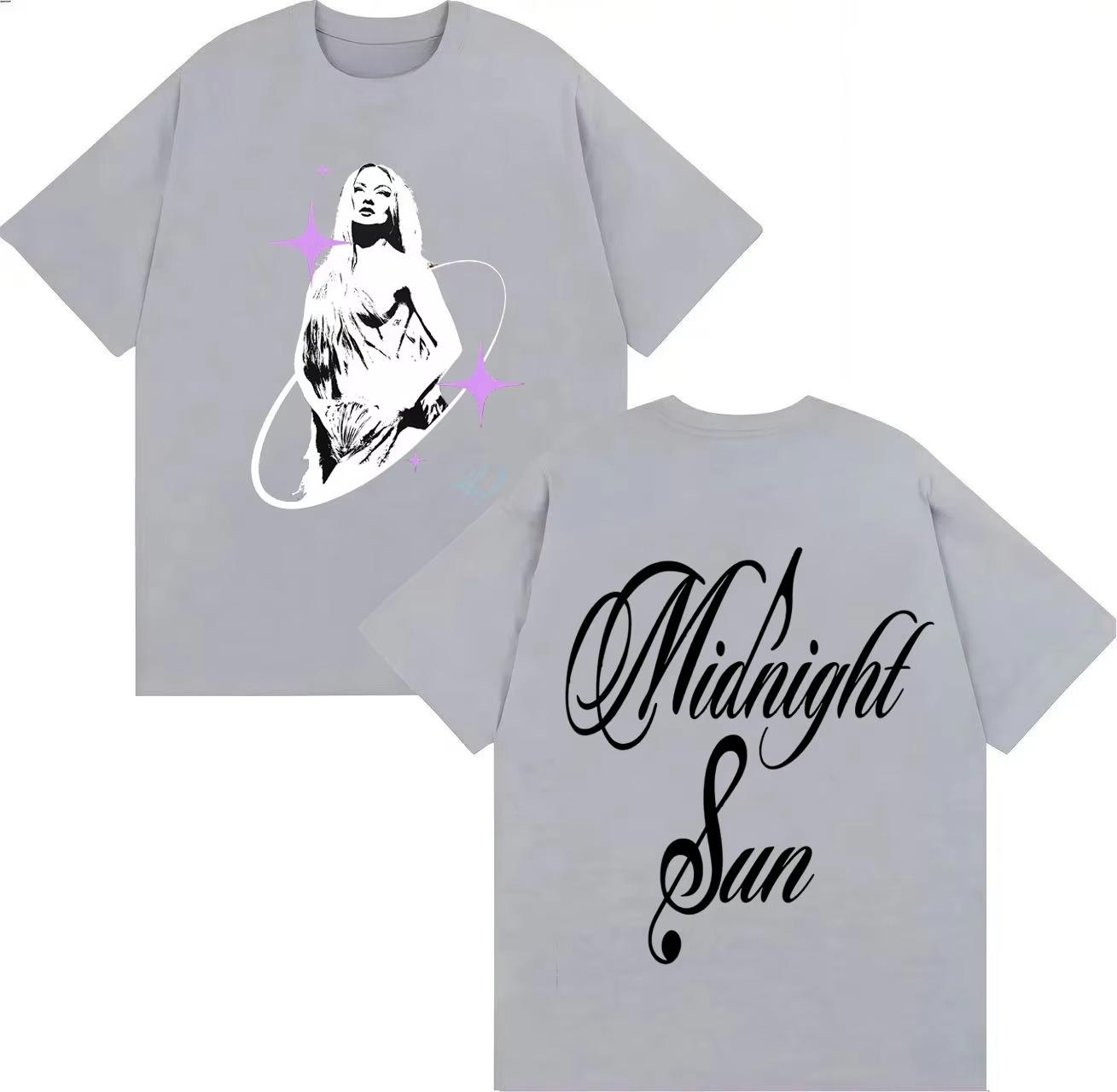 

Streetwear Harajuku Graphic Tshirt Singer Midnight Sun Pop Music Aesthetics 2026 Summer Print Pure Cotton Shortsleeved top 4XL