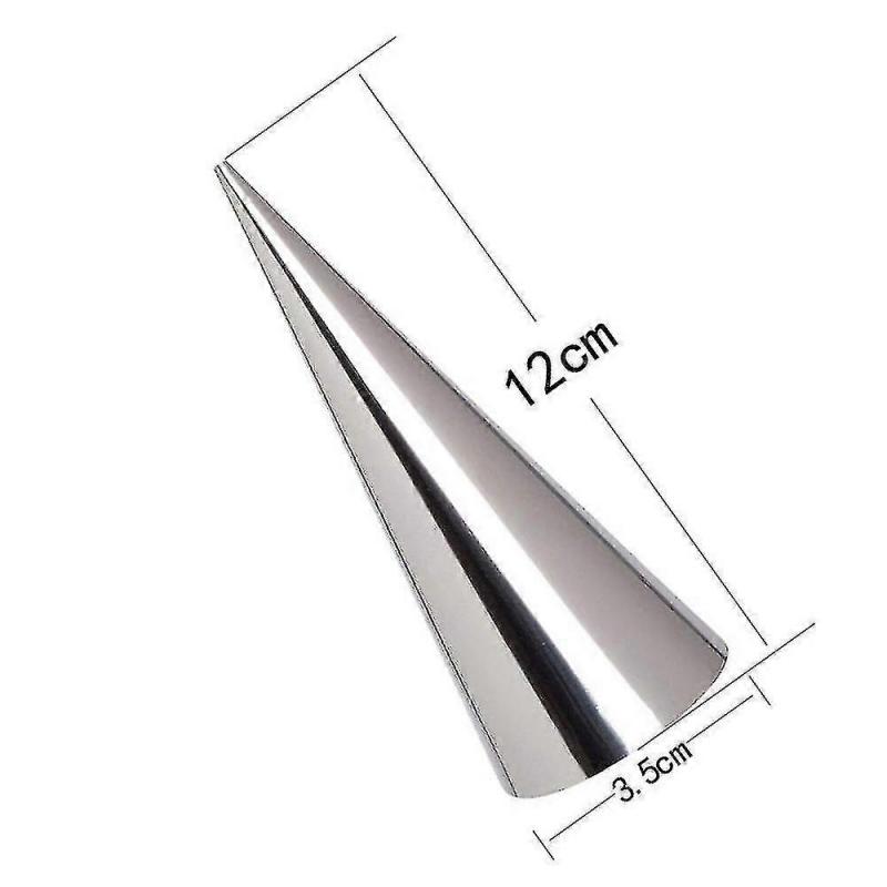 8pcs Stainless Steel Baking Cones Diy Cream Horn Moulds