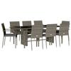 VidaXL 9-Piece Garden Dining Set with Cushions, Patio Table and Chairs, Patio Furniture, Outdoor Furniture, 3213497