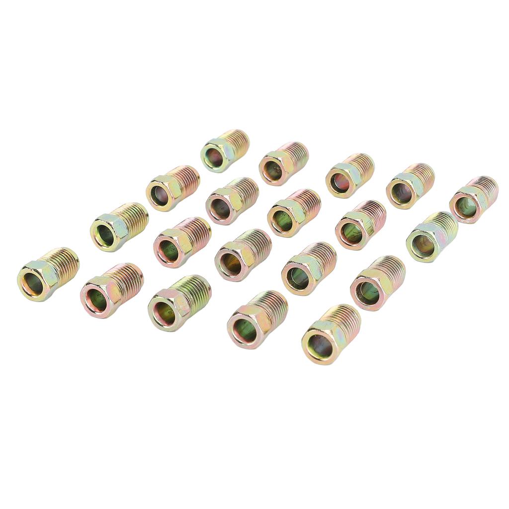 20 Pcs Brake Line Nuts Fittings M10 X 1mm Metric Brake Line Invert Flare Fittings for 3 16 Inch Brake Line Tube