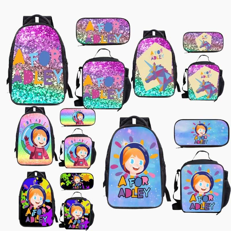 Afor Adley School Backpack Set For Kids Large Size 20-35l Capacity Zipper Closure