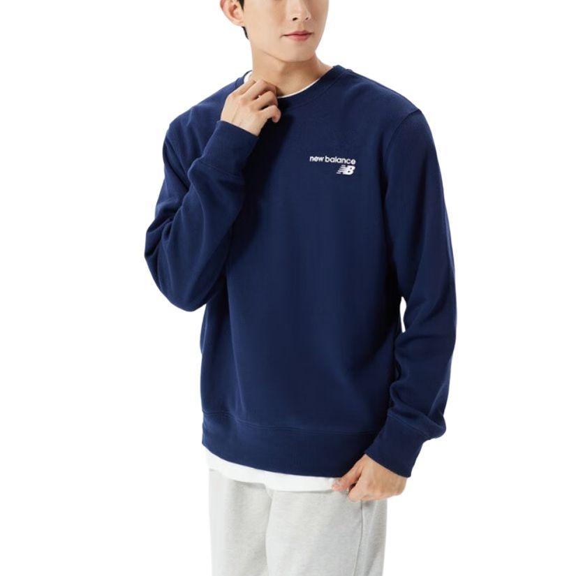 New Balance Classic Core Sweatshirt Asia Sizing 'Navy White' Men's MT03911-PGM