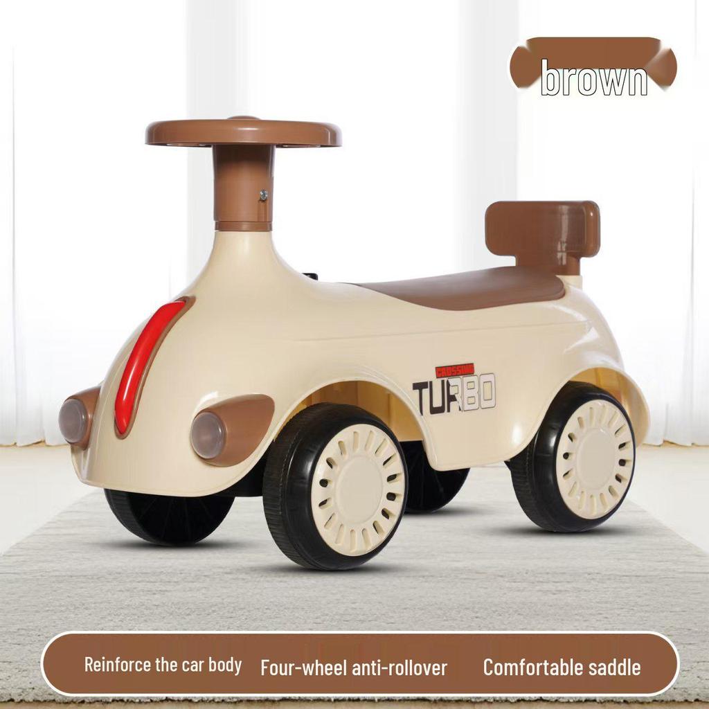 Retro Four-Wheeled Ride-On Twist Scooter for Kids