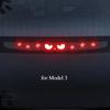 1PC Car Stickers Top Tail Light Emblem For Tesla Y Stickers Auto Mounted Brake Light Projection Board Decal for Tesla Model 3