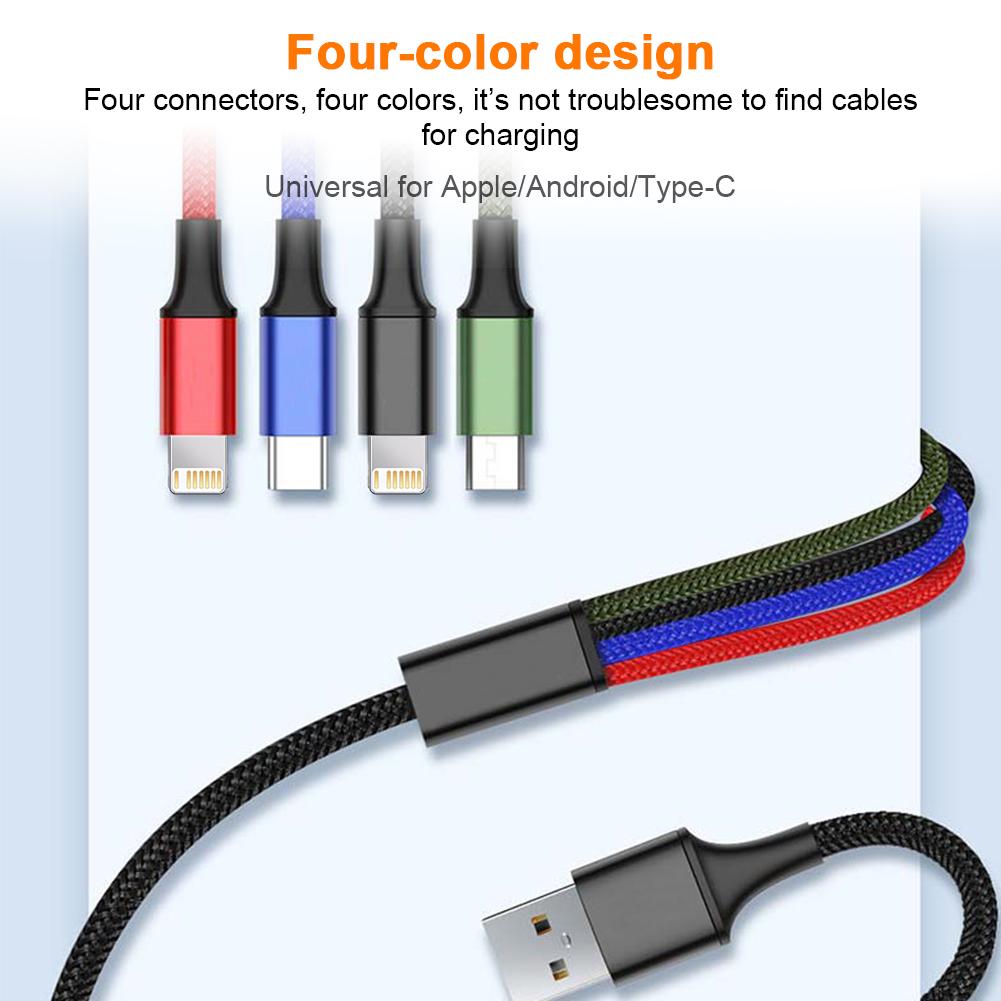 3pcs 5ft Nylon Braided Charger Cable For Iphone Charge Cable For