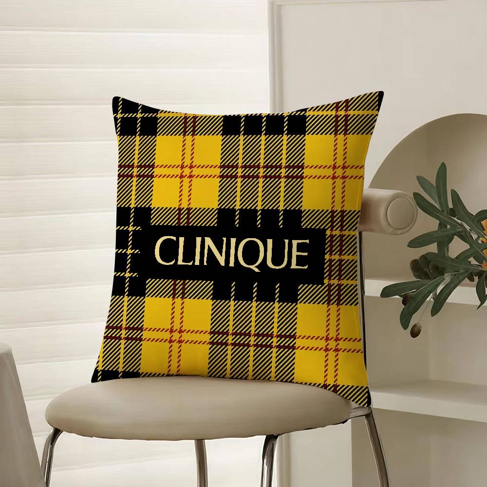 World-Renowned Brands Clinique-E Pillow Case Comfort Sofa Bed Silky Elegant Invisible Zipper Decorative Cushion Cover