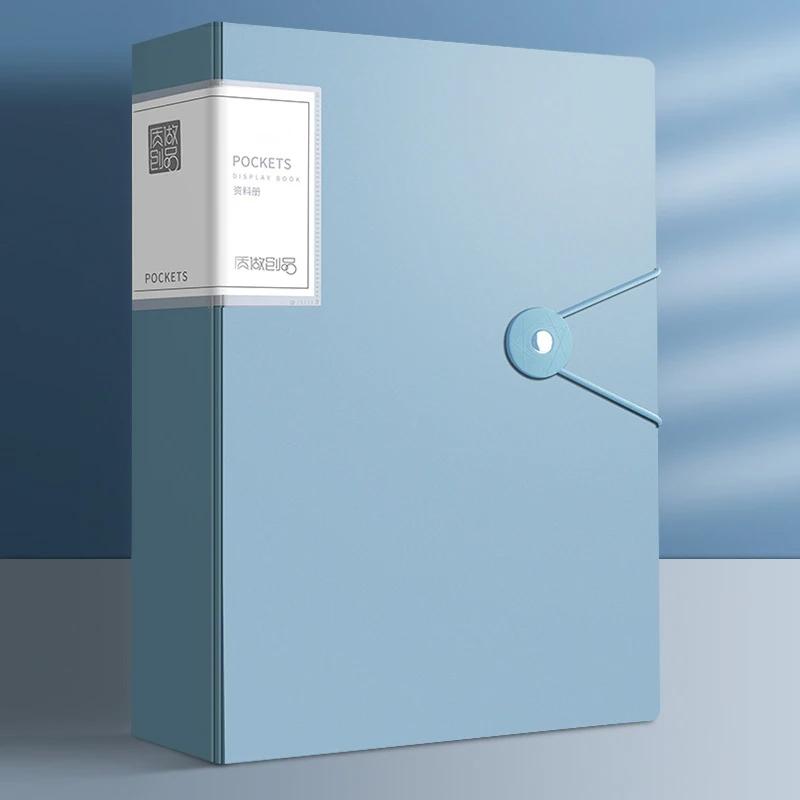 A4 Thickened File Folder 100 Pages-Large Capacity Document Organizer,Multifunctional Desktop File Storage & Information Holder