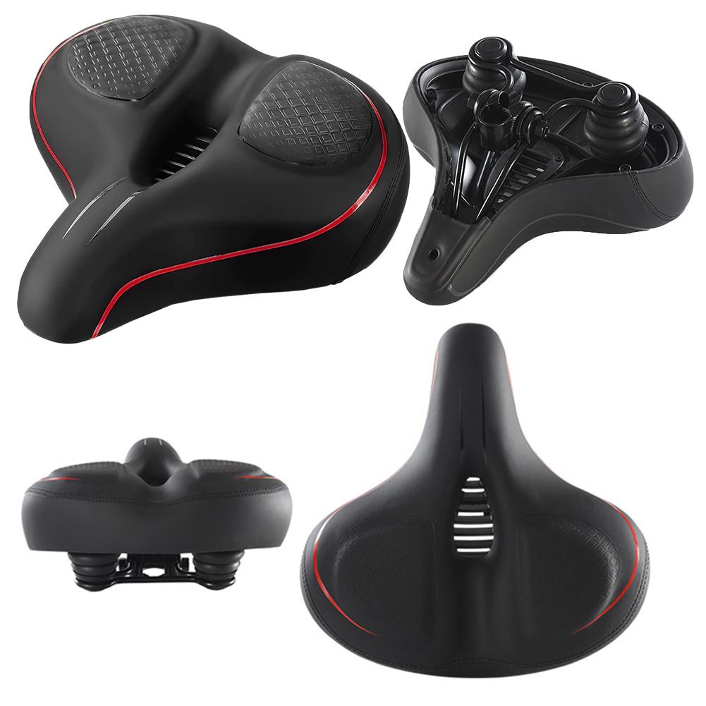 Übergroßer Fahrradsitz Stoßdämpfung Breit Weiches Kissen Fahrradsitz Atmungsaktiv Hohl Fahrradsattel Fahrradzubehör