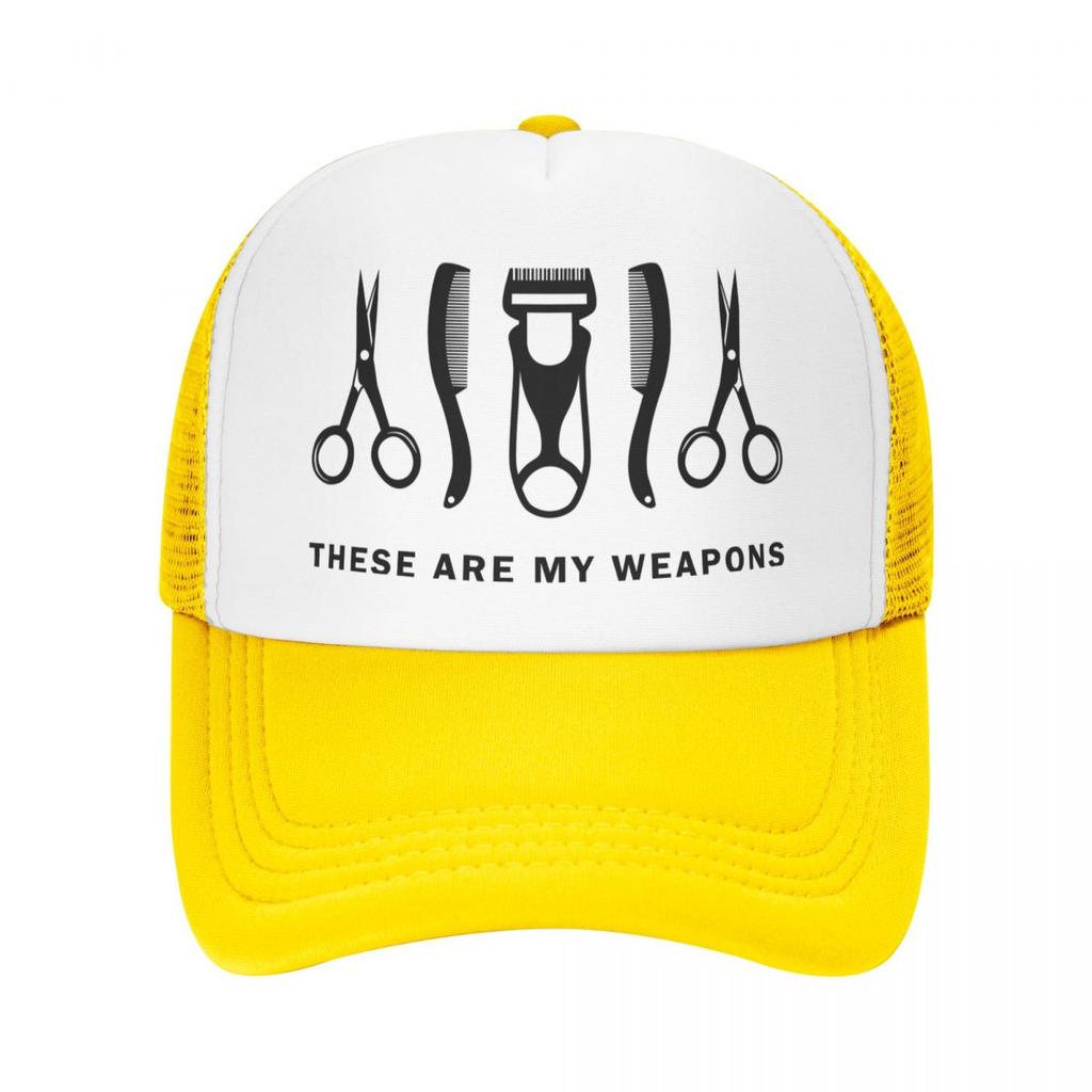 Cool Barbershop Weapon Trucker Hat Women Unisex Custom Adjustable Adult Hairdresser Barber Baseball Cap Spring Snapback Caps