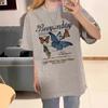 Women's Loose-Fit Butterfly Retro Crew Neck T-Shirt, Summer 2025 Trend