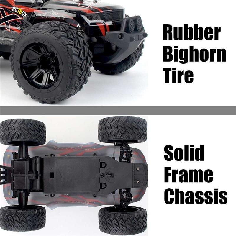 1:14 Scale 2.4G RC Bigfoot Truck, 20km/h High Speed Off-Road Crawler with PVC Anti-Crash Shell for Kids