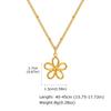 Stainless Steel Flower Necklace, Gold Plated Link Women Pendant Flower Charms Jewelry