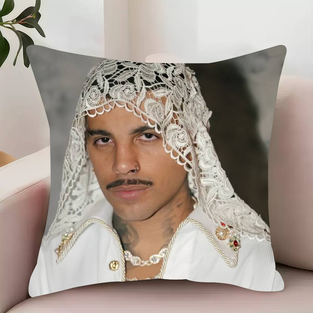 

R-Rauw Alejandro Cosa Nuestra Capitulo 0 Pillow Case Decor Protective Covers Comfortable soft for Sofa Living Room Home office 12x12Inch