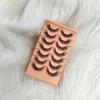 False Eyelashes Naturally Curl Up the Whole Black Stem Multi-layer Three-dimensional Orange Tray, One Piece of 7 Pairs of Eyelashes