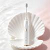 Milk White Sonic Electric Toothbrush for Deep Cleaning - Portable, Long-Lasting Battery for Adults
