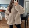 Elegant Autumn/Winter Women's Plush Zipper Coat: Versatile European and American Style