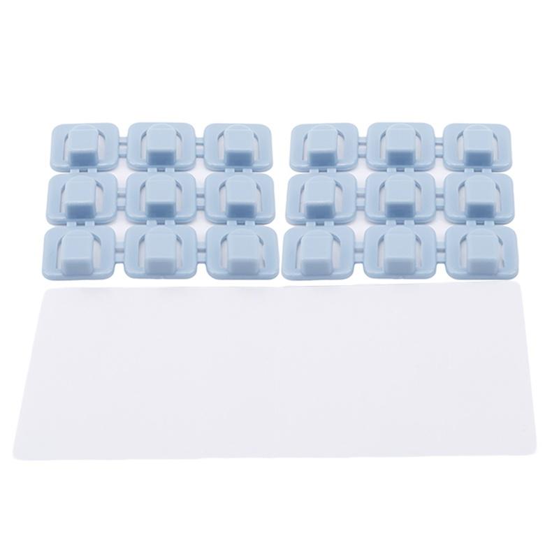 18 Pcs/set Self-sticking Organizer Securing Clip Network Cable Finisher Data Line Fixed Wire Clip