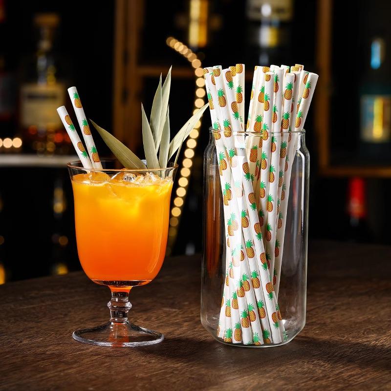 100 Eco-Friendly Colored Paper Straws: Disposable, Creative Party Straws for Juice & Cocktails