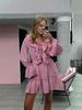 New Fashion V-Neck Ruffled Sleeve Volante Sleeve White Dress Spring Women's Design Sense Puff Skirt