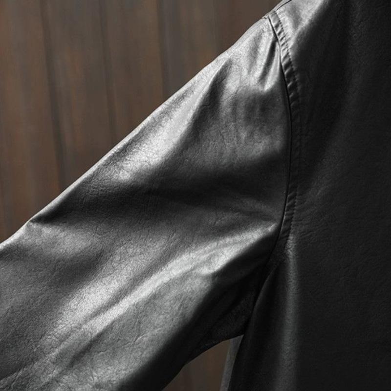 Leather Coat for Women Thickened Plush Autumn Winter Oversize Loose Casual Cotton Jacket