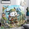 1PC Pochacco Print Flannel Blanket, High quality All Seasons, Home Decor, Warmth and Comfort, Perfect for Christmas Gifts