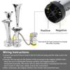 12V 185dB Four Trumpet Air Horn with Compressor - Silvery Musical Sound for Trucks / Cars