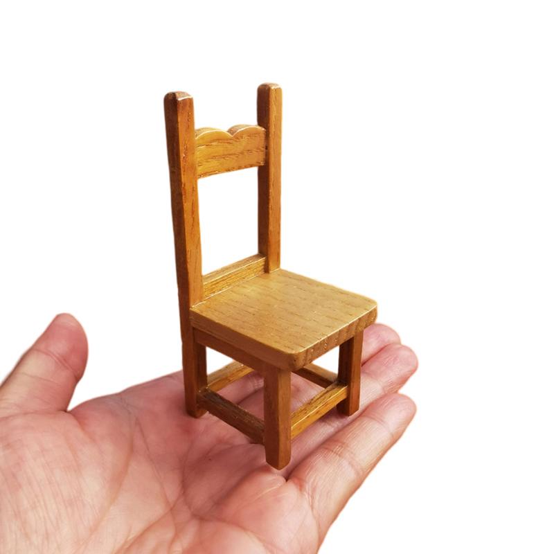 1:12 Dollhouse Miniature Chair Back Chair Stool Home Furniture Model Decor Toy