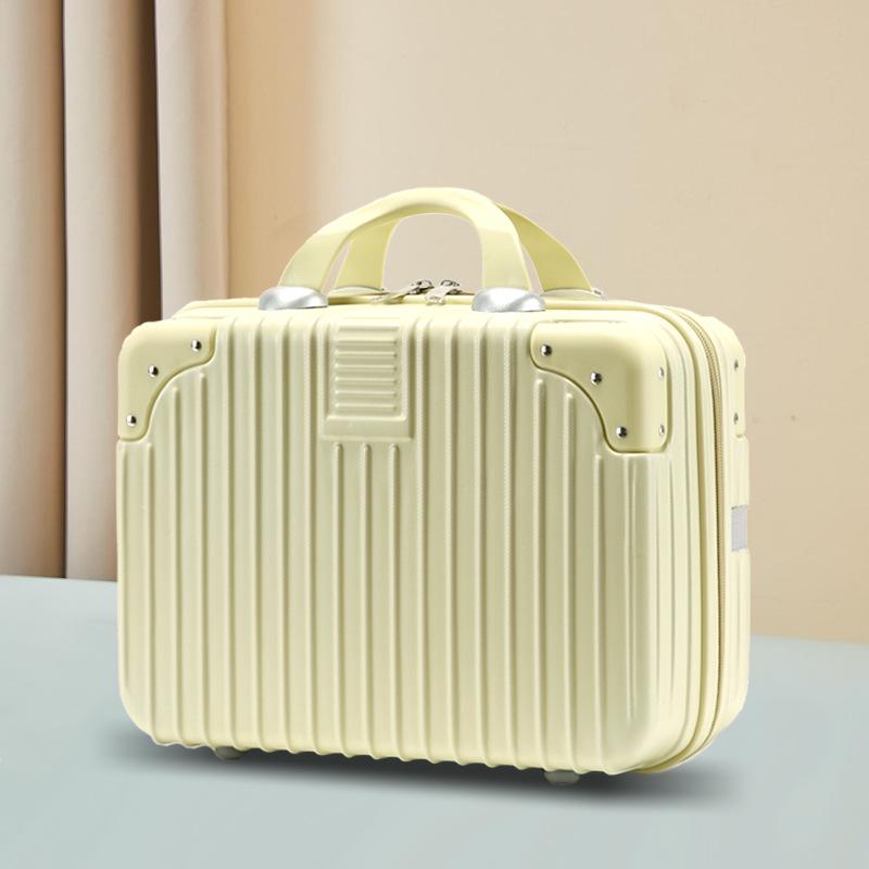 Retro Suitcase Set: 14" Women's Cosmetic Bag & 16" Men's Carry-On Luggage Gift Box.