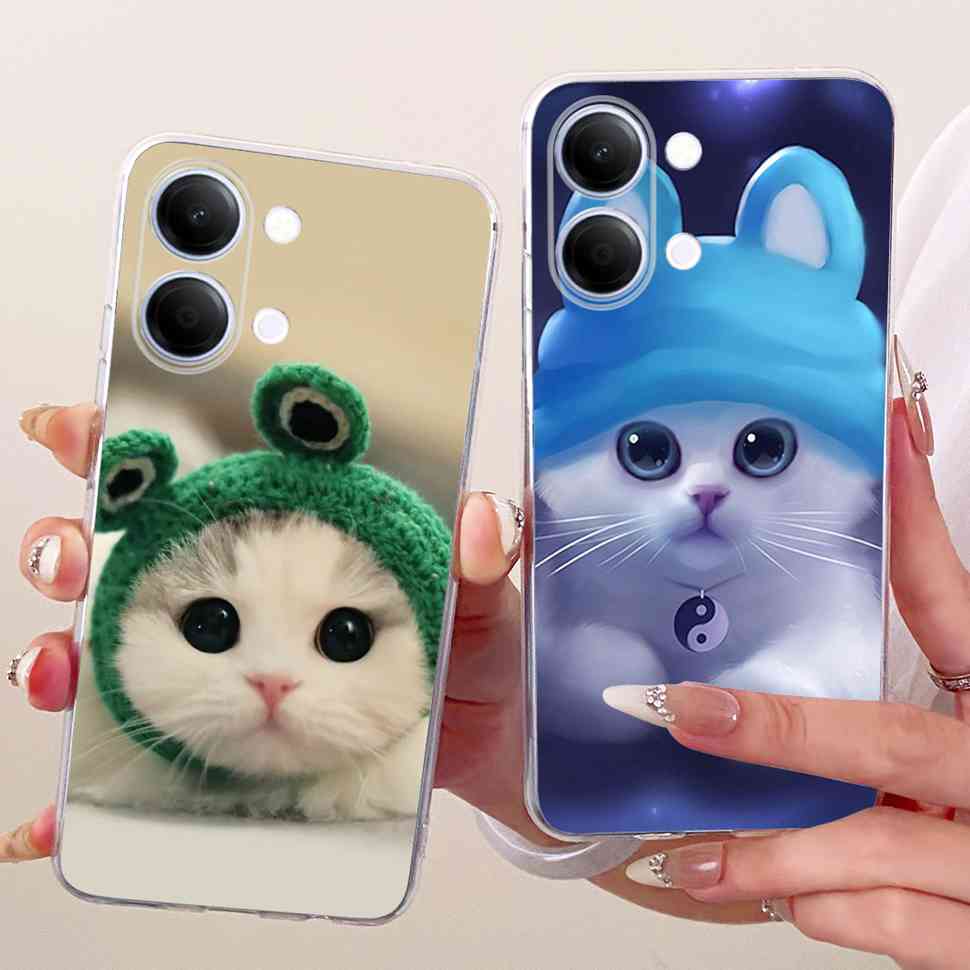 For vivo Y05 4G 6.74" Case Simple Cute Cartoon Cat Rabbit Silicone TPU Back Cover For Vivo y05 VIVO Y 05 4G Phone Cases Bumper