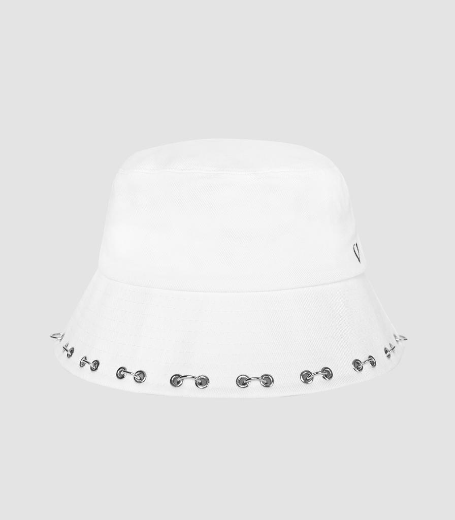 VIBRATE Punched Piercing Bucket Hat (White)