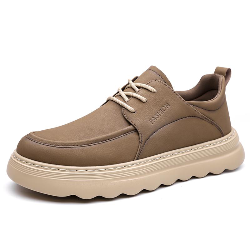 Men's New Leather Casual Shoes Comfortable Men's Sneakers Non-Slip Skate Shoes Minimalist Comfort Sneakers Walking Shoes