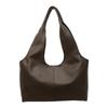 Large Capacity PU Tote Bag for Women Fashion Retro Fashionable and Versatile Shoulder Bag Simple Commuting Office School Bag
