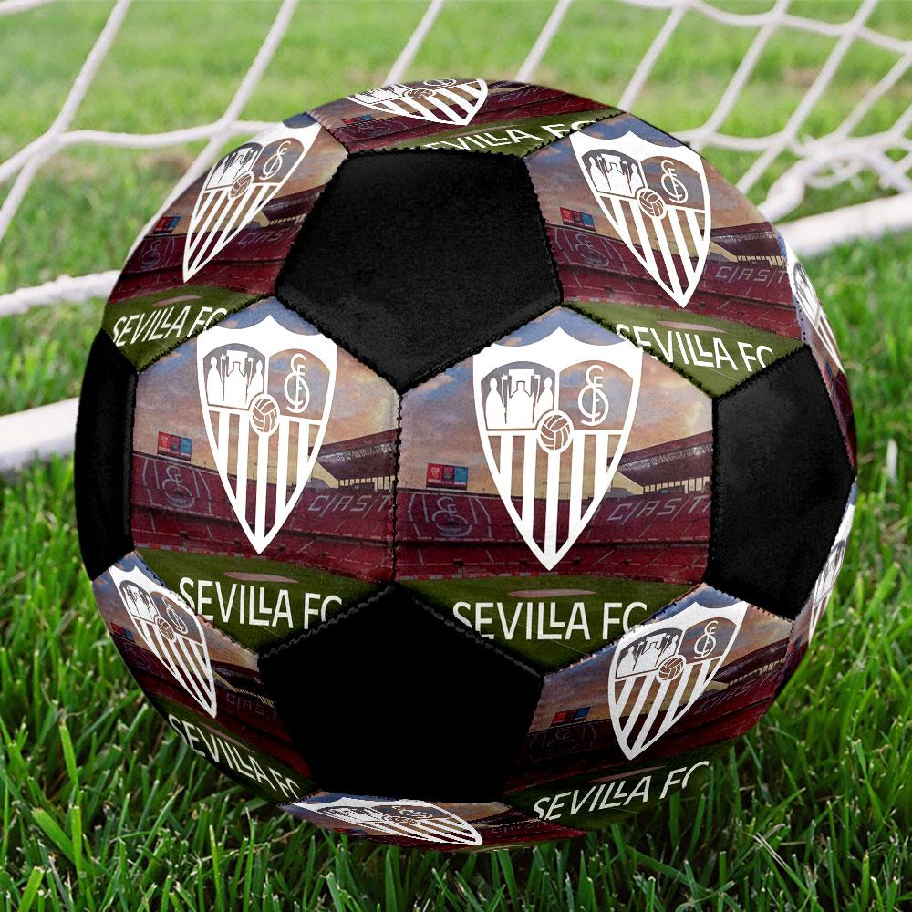 1 PZ poster Sevilla FC formato 5 pallone da calcio PrahaPallone da calcio Indoor Colorato Per Tutte le Età Cucito a Macchina PVC Pronto per la Competizione Durevole Alto Rimbalzo