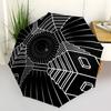1 szt. Geometryczny Wzór Automatyczny Otwierany/Zamykany Parasol Kompaktowy Składany Parasol, Całoroczny Przenośny Parasol dla Kobiet/Mężczyzn F1124132