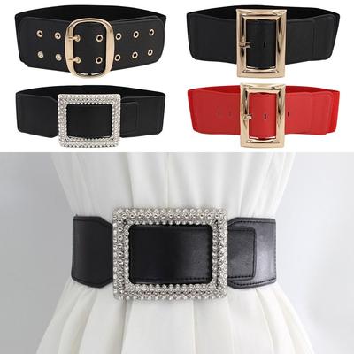 Lässiger Vintage Wilder Rock Gürtel Damen Kleid Bauchbinde Dornschließe Bund Elastischer Bund