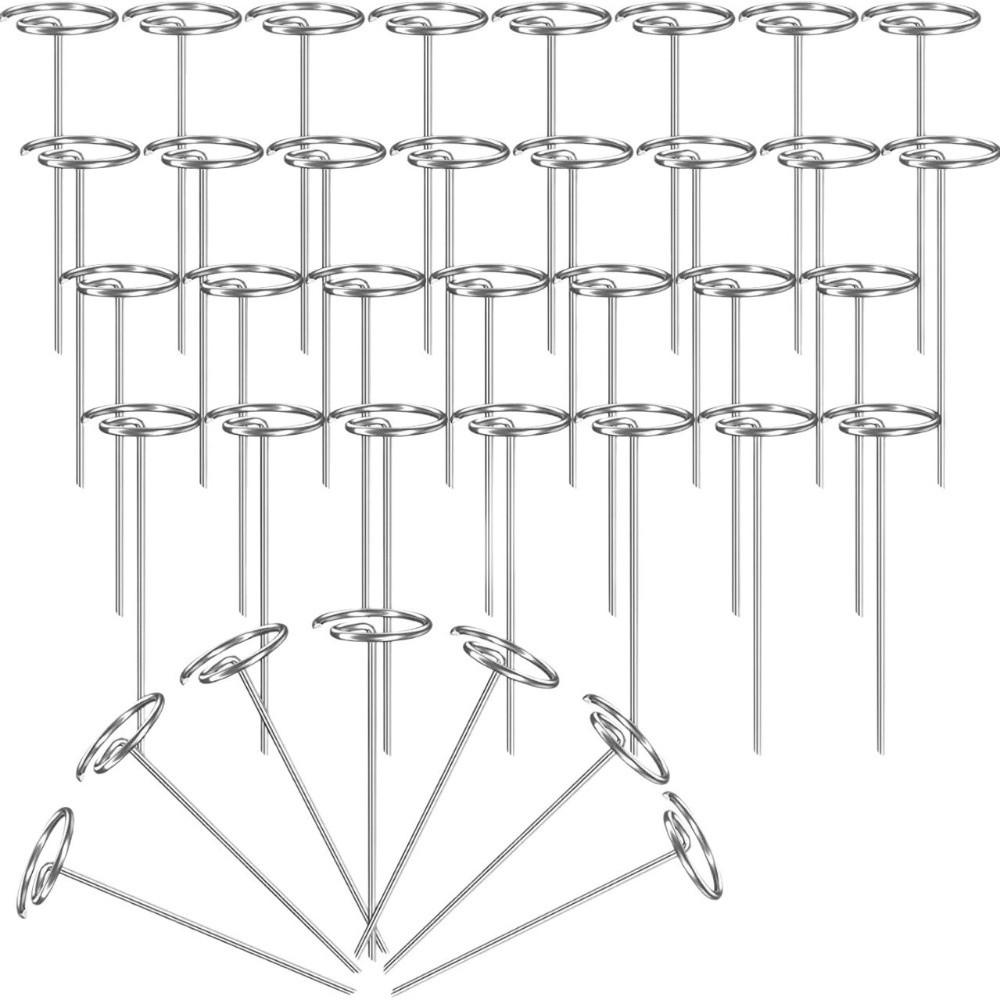 50Pcs Garden Tools G-Type Ground Stakes Heavy Duty Reusable Weed Barrier Fabric Stakes Portable Fixing Ground Pegs Outdoor