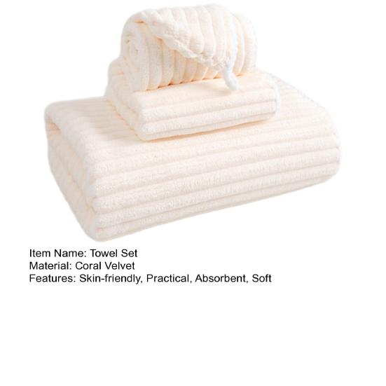 Absorbent Bath Towel Large Coral Velvet Bath Wrap Towel Hair