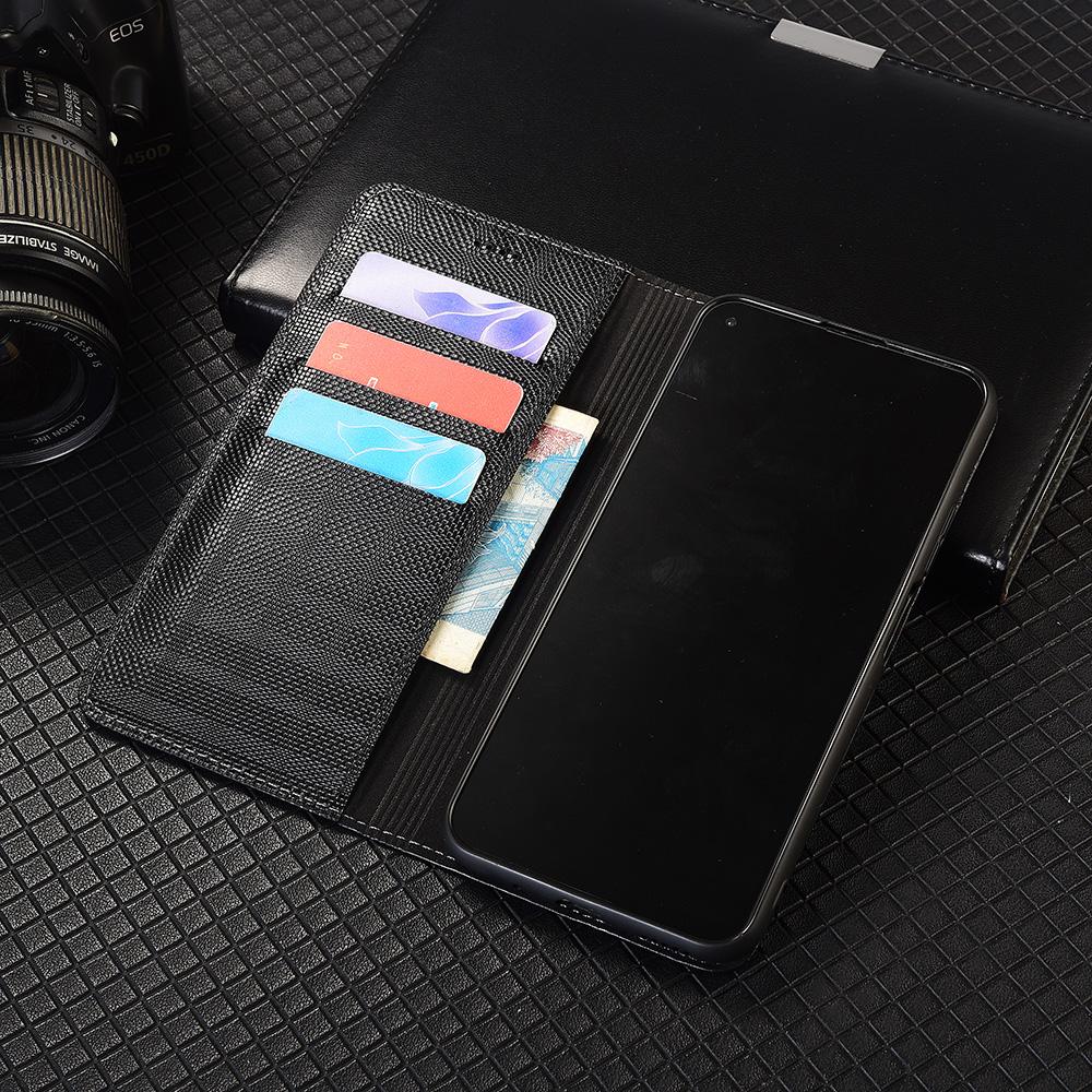 

Флип-чехол из натуральной кожи с перекрестной сеткой для Oneplus 6 6T 7 7T 8 8T 9 9R 9T 10 10T 10R 11 12 12R 13 13T 13R Pro, чехлы-кошельки Oneplus 13 чёрный