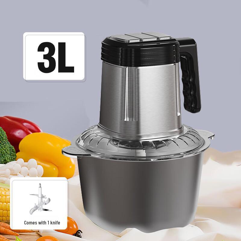3L Automatic Electric Meat Grinder with Glass Bowl