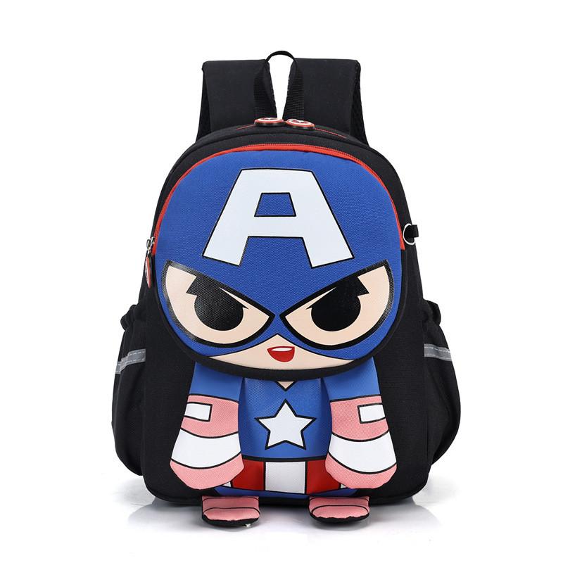 Spider Man Kids Backpack Cartoon Nylon Lightweight School Bag With Cushion Straps For Boys And Girls