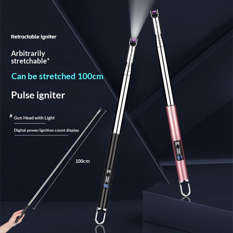 Retractable 100Cm Long Strip Charging Match Pulse Lighter Kitchen Igniter Barbecue Ignition Men'S Tools