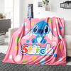 1Pc Stitch Adventure Polka Dots Blanket Soft Throw Blanket For Home Bedroom Bed Sofa Travel Office Solid Christmas Blanket
