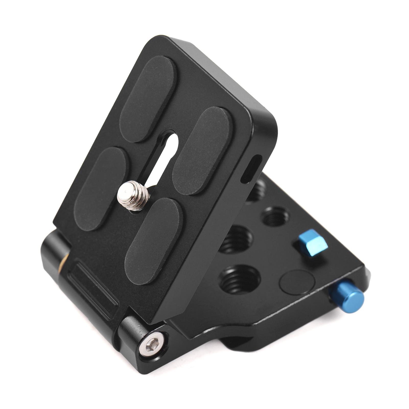 Quick Relse Plate Aluminium Alloy Foldable L Shaped Camera Quick Relse Plate with 1/4in and 3/8in Screw Hole for Camera