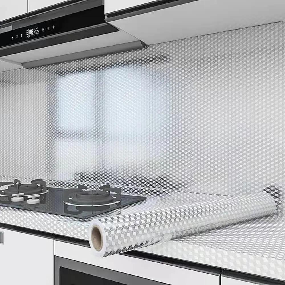10M 5M 1M Kitchen Stove Splash Guard Sticker Self Adhesive Waterproof Aluminum Foil Wallpaper Oil Resistant